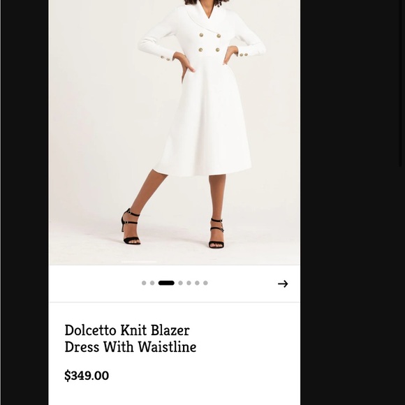 Dolcetto Knit Blazer Dress With Waistline - Picture 11 of 11